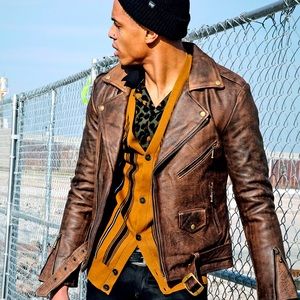 Straight To Hell - Commando Leather Jacket - 40 regular.